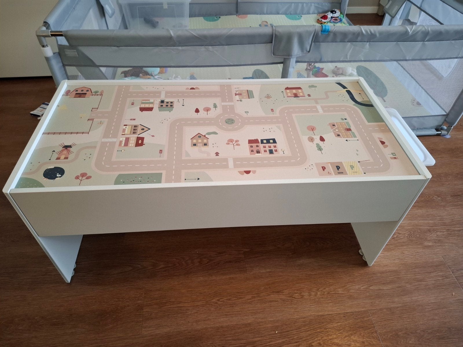 Speeltafel Dundra  met wegenpatroon voor kinderen, Ophalen, Gebruikt