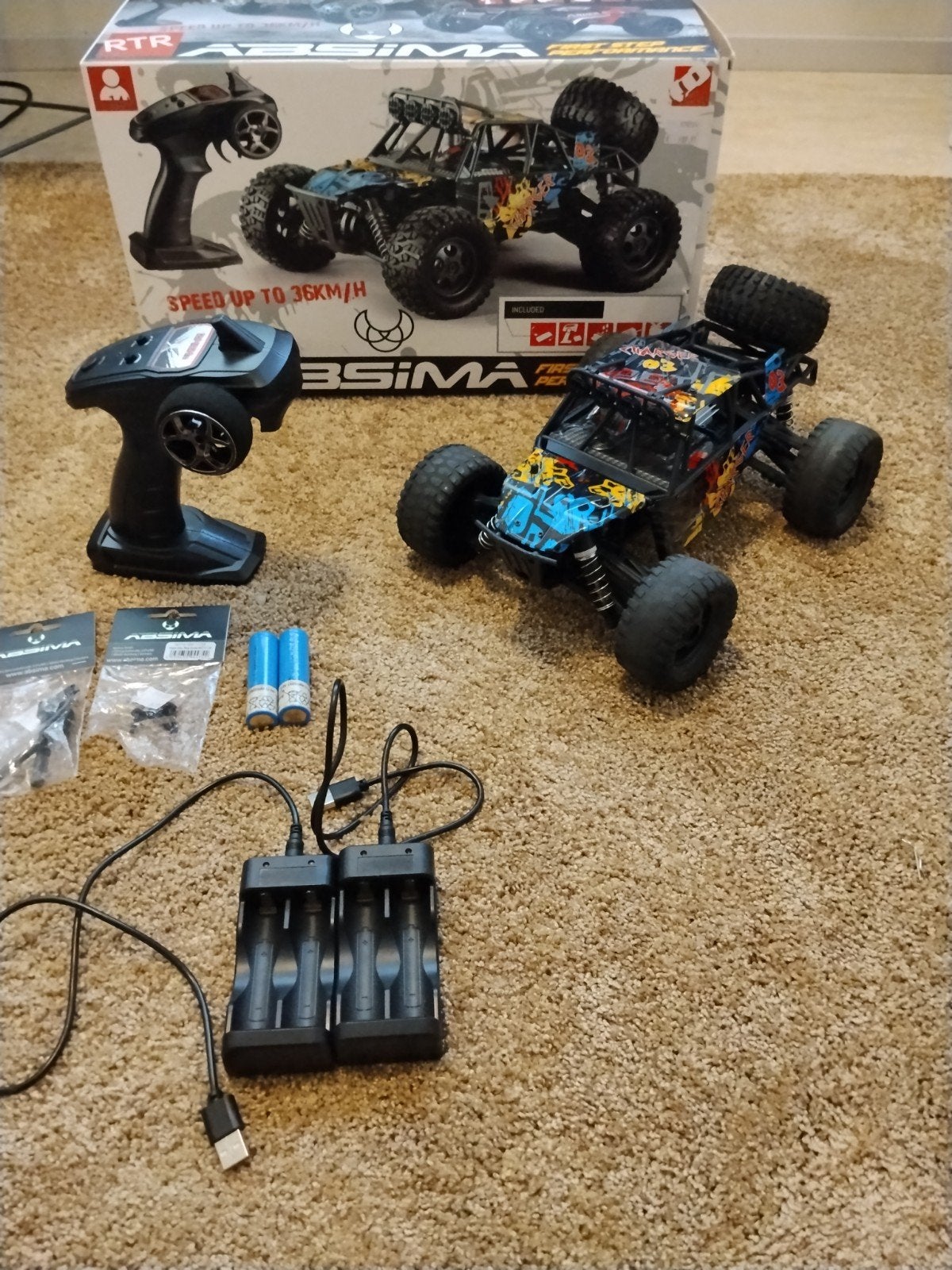 Absima RC Auto Offroad 1:14 RTR met extra's, Auto offroad, Zo goed als nieuw, Schaal 1:10, RTR (Ready to Run)