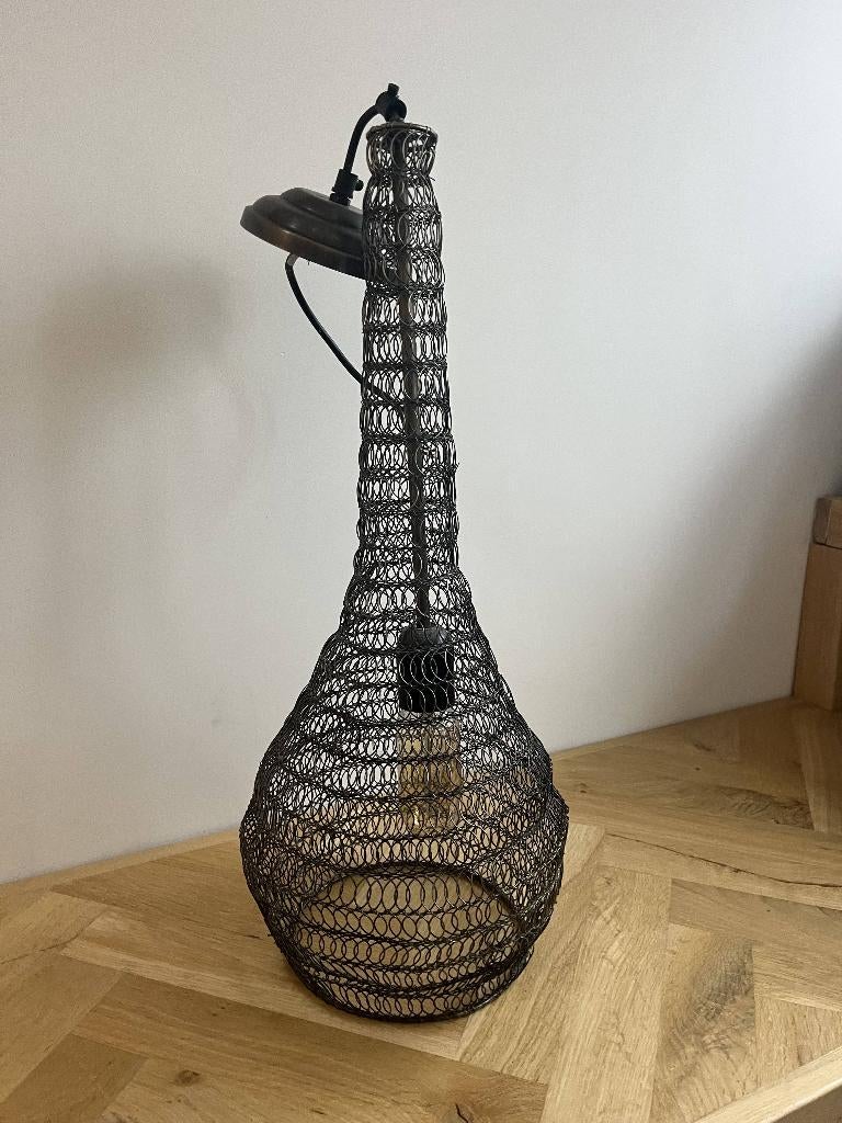 Sfeervolle hanglamp, Huis en Inrichting, Lampen | Hanglampen, Ophalen, 50 tot 75 cm, Metaal, Sfeervol modern industrieel