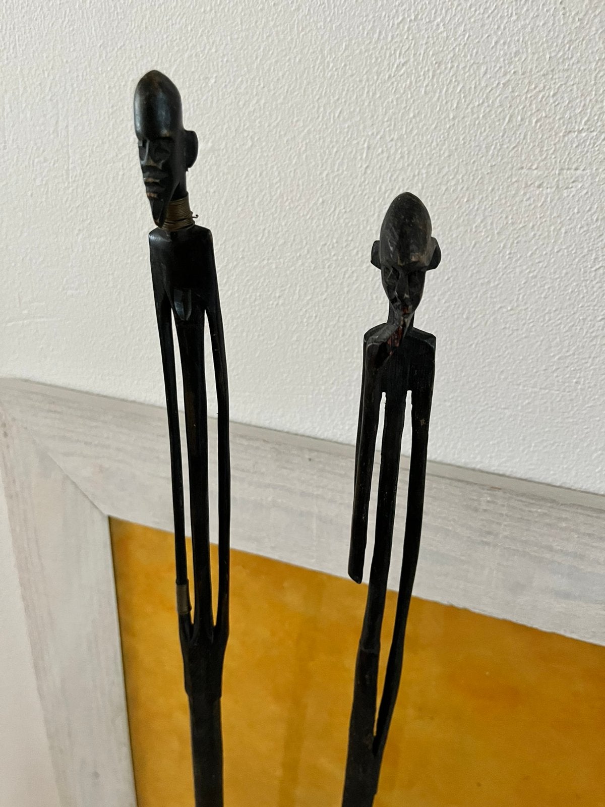 Prachtig handgemaakt houtsnijwerk Afrikaanse kunst, Afrika, 100 cm, Handgemaakt, Zwart