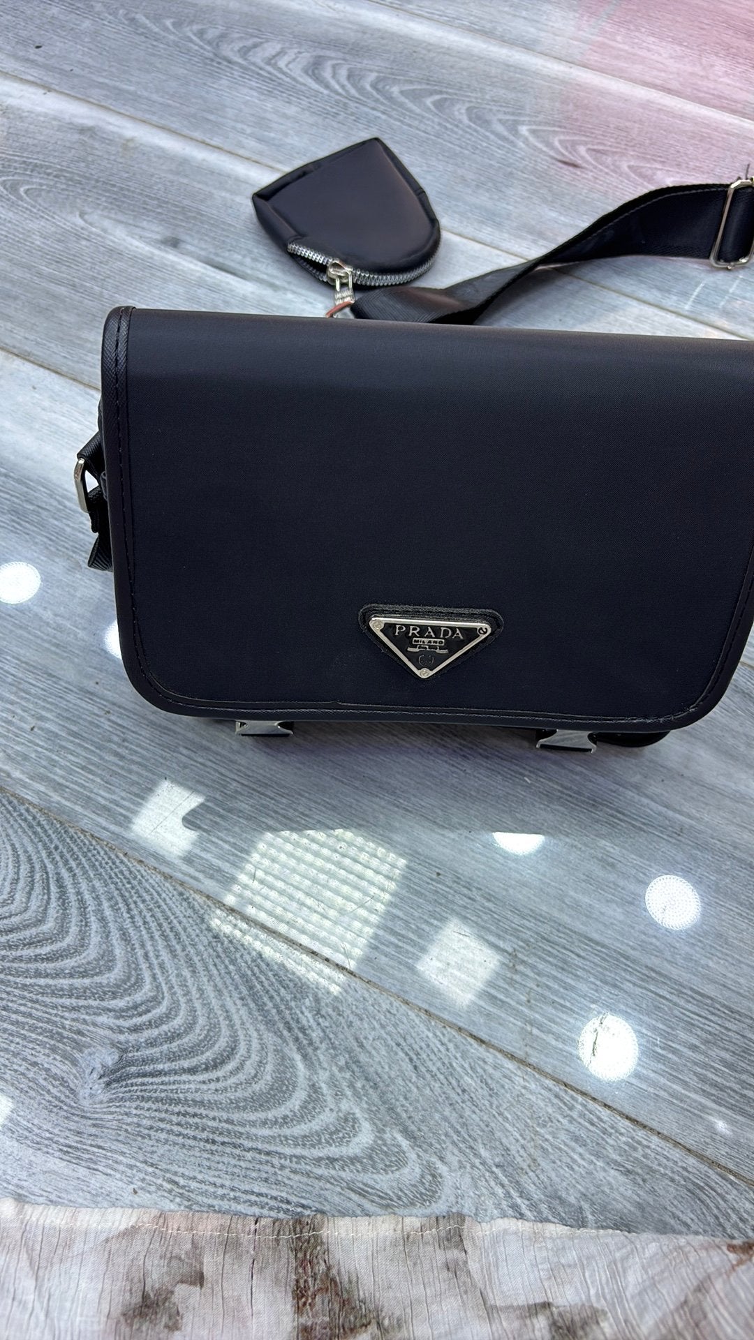 Prada jongenstas, Ophalen of Verzenden, Zo goed als nieuw, Zwart