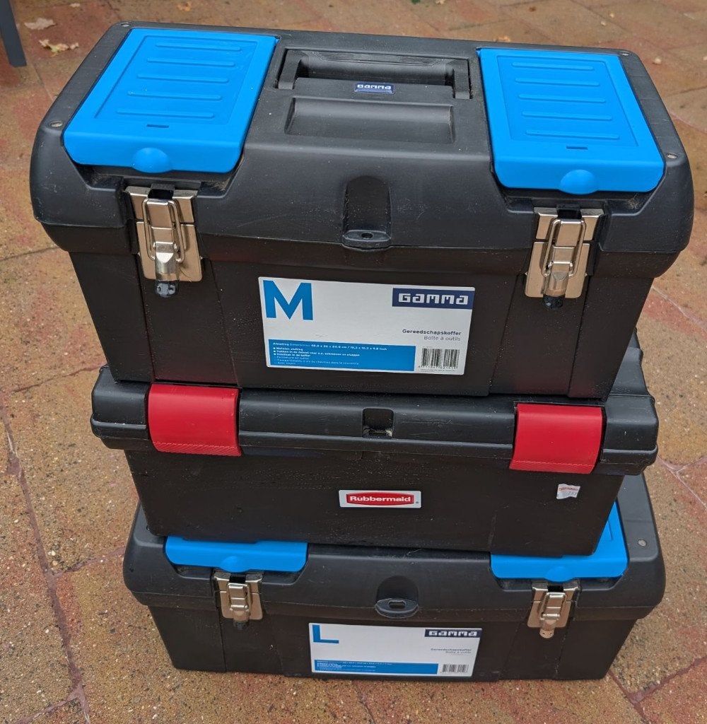 Gereedschapskoffers 3 stuks, Doe-het-zelf en Verbouw, Gereedschapskisten, Ophalen, Zo goed als nieuw