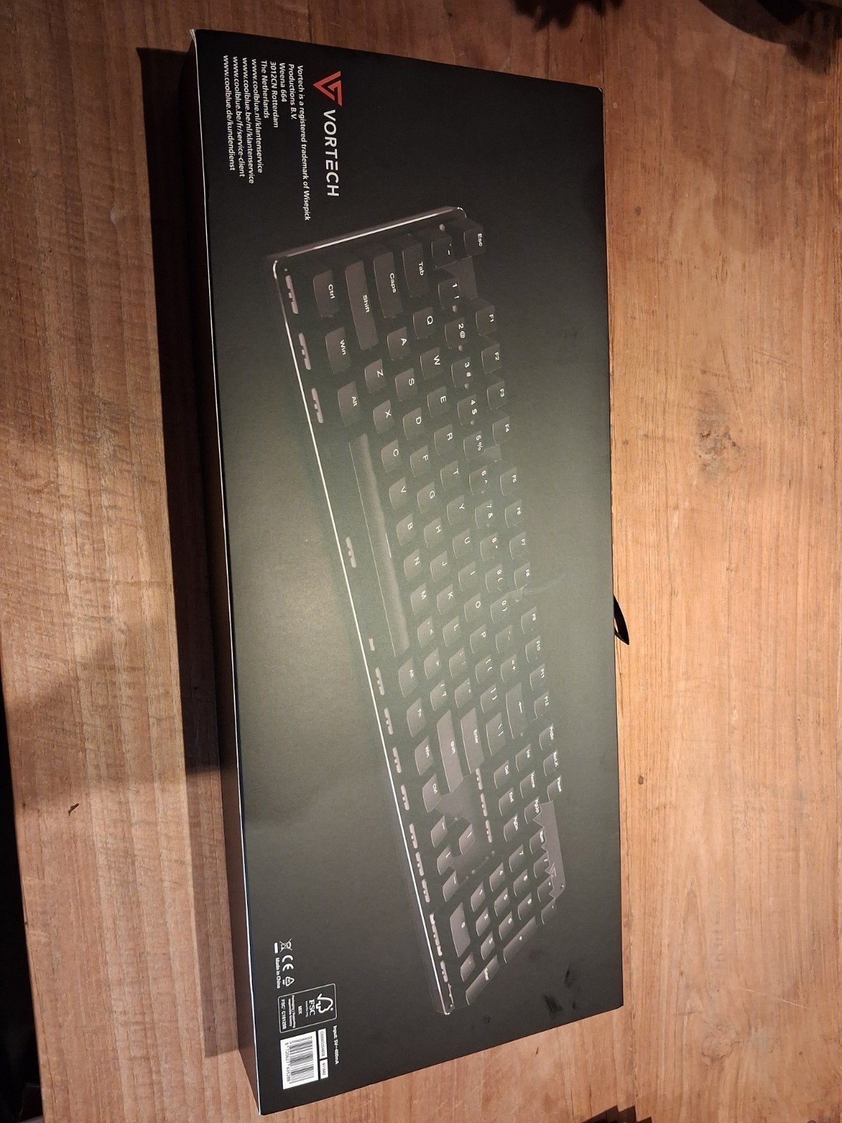 NIEUW Vortech Pro Gaming Toetsenbord - QWERTY, Bedraad, Vortech, Verlichte toetsen, Nieuw, Ophalen of Verzenden