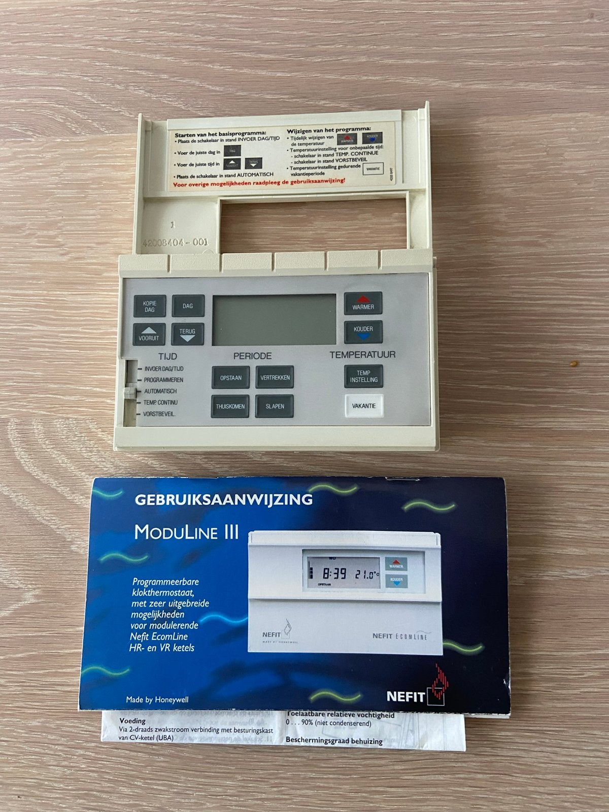 Nefit Moduline 3 Klokthermostaat met handleiding, Ophalen of Verzenden, Gebruikt
