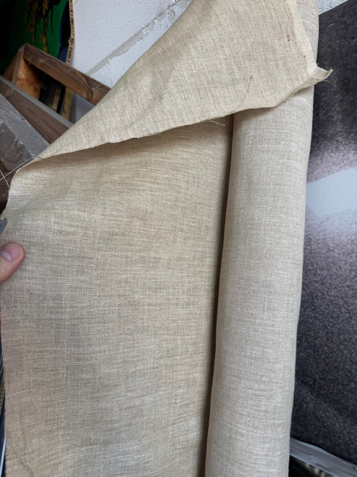 Schildersdoek linnen middel grof 210x530cm, Ophalen, Nieuw, Doek