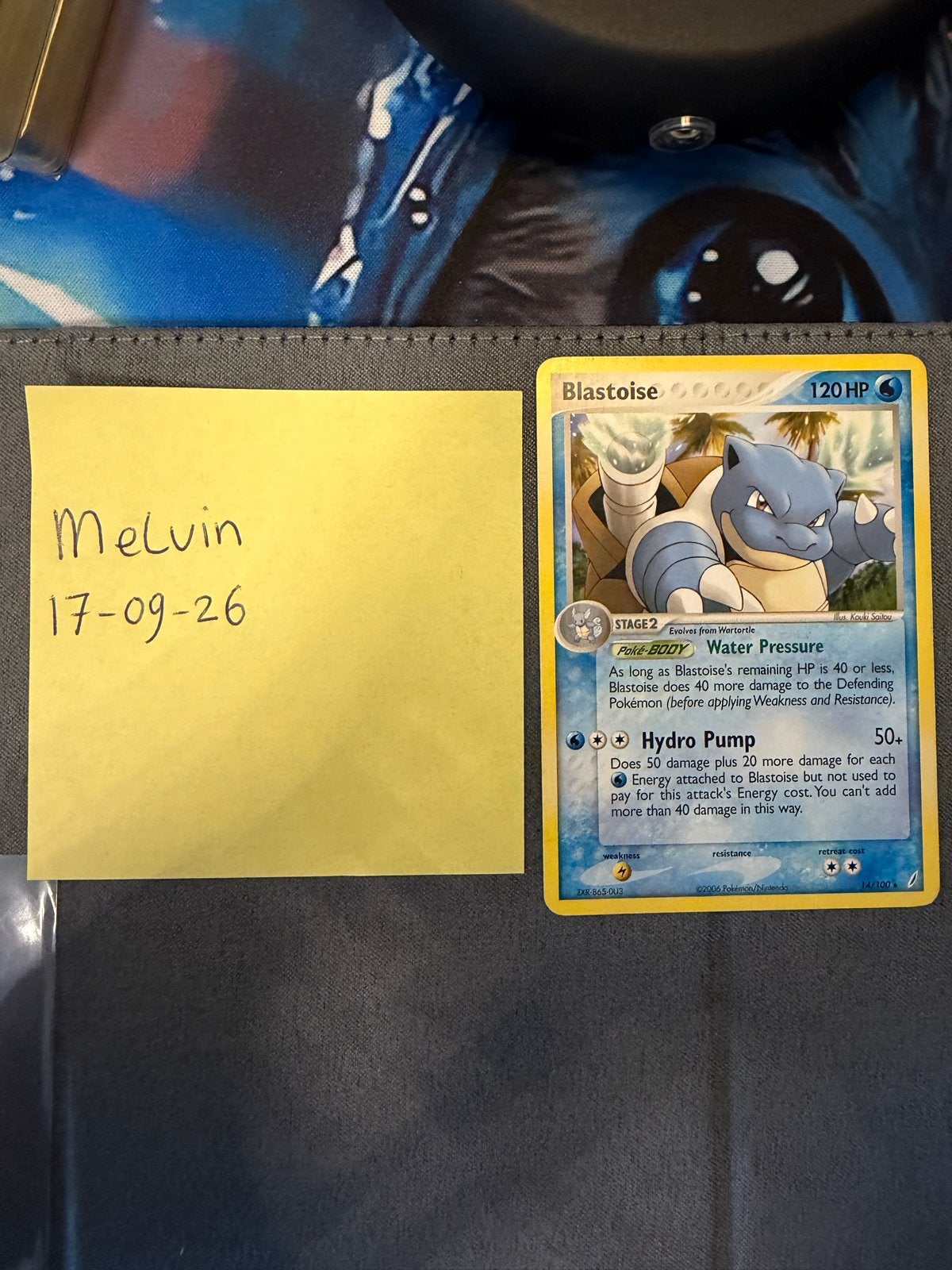 Blastoise 14/100  Pokémon Kaart, Ophalen of Verzenden, Gebruikt, Losse kaart, Foil