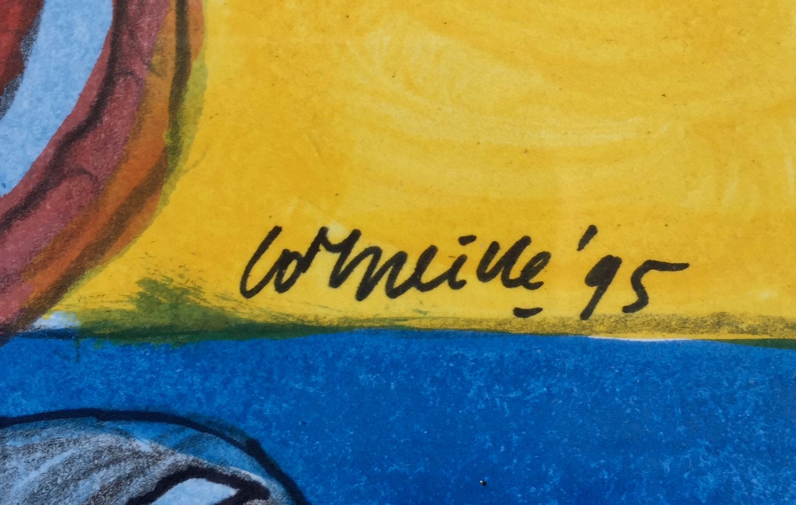 Corneille, kleine originele gouache, gesigneerd en gedateerd, Antiek en Kunst, Ophalen