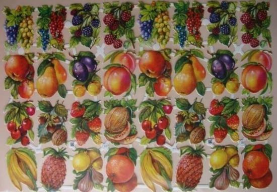 3155 EAS Dubbel Vel Allerlei Fruit Poezieplaatjes, Verzenden
