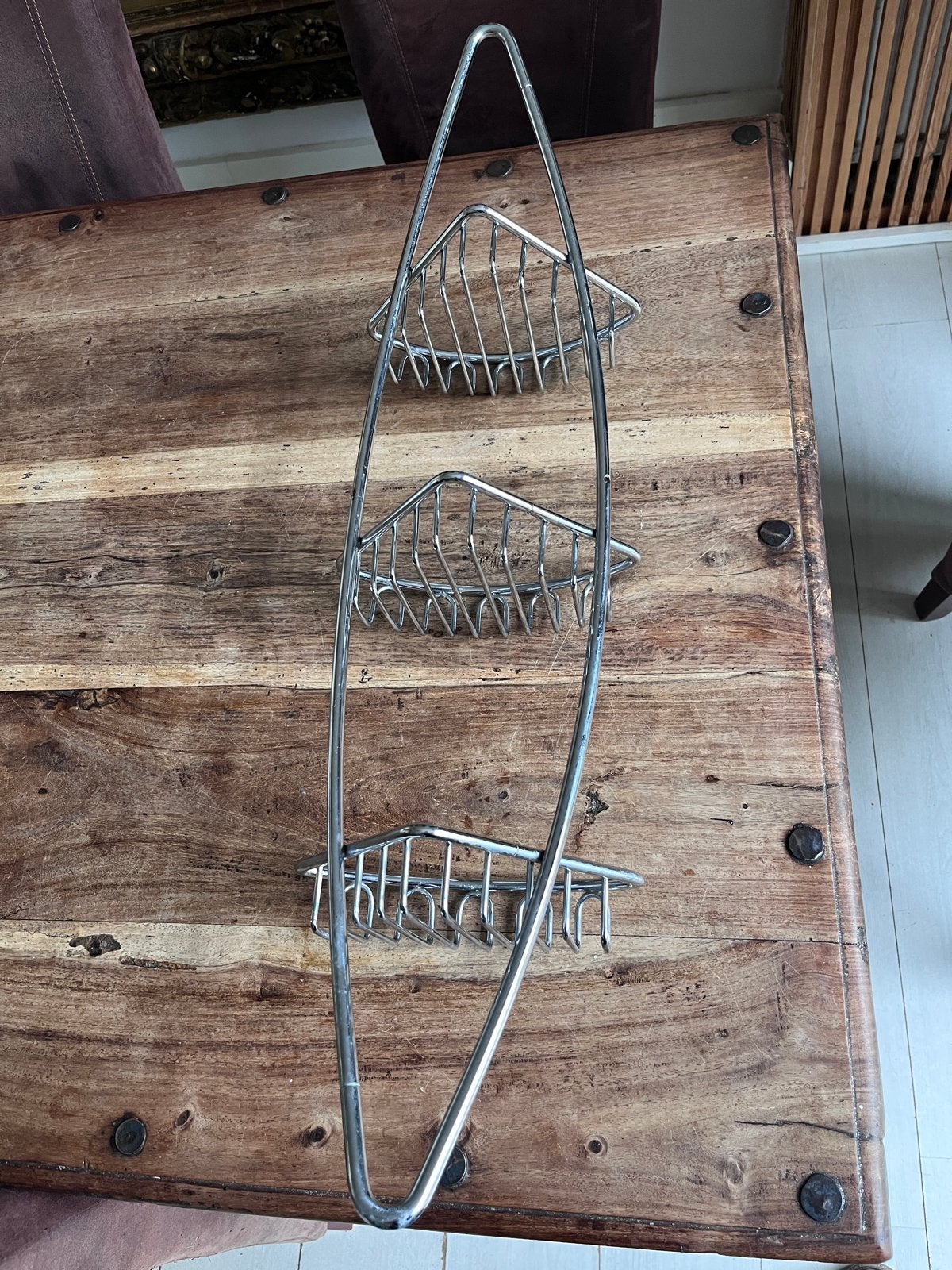 Douche-accessoire hoekrek 80 cm lang, 23 cm breed, Ophalen of Verzenden, Gebruikt, Zilver, Douche-accessoire