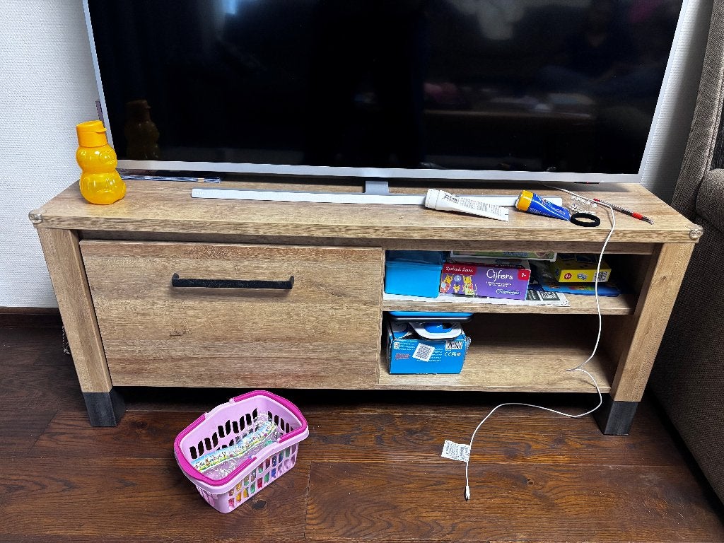 TV Meubel, Huis en Inrichting, Ophalen, Gebruikt, 100 tot 150 cm, TV Meubel