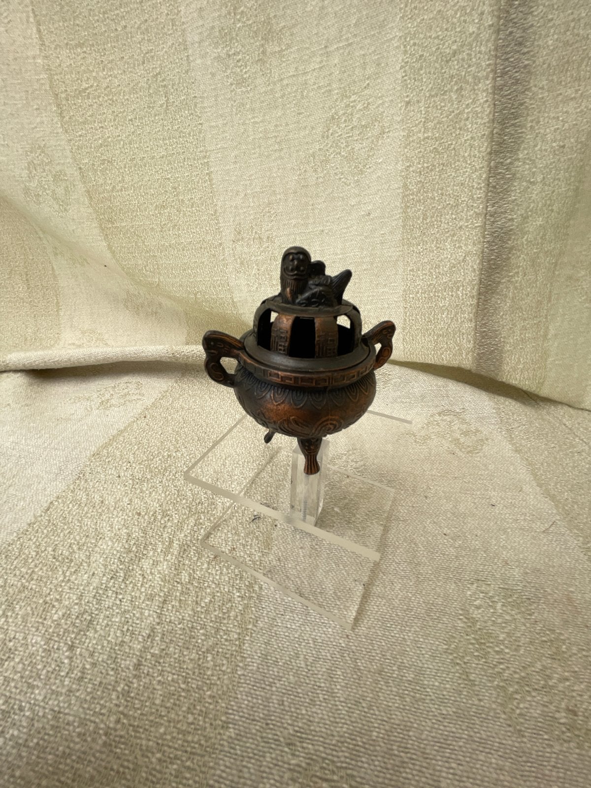 Vintage Bronzen Miniatuur Wierookbrander, Ophalen of Verzenden, Brons