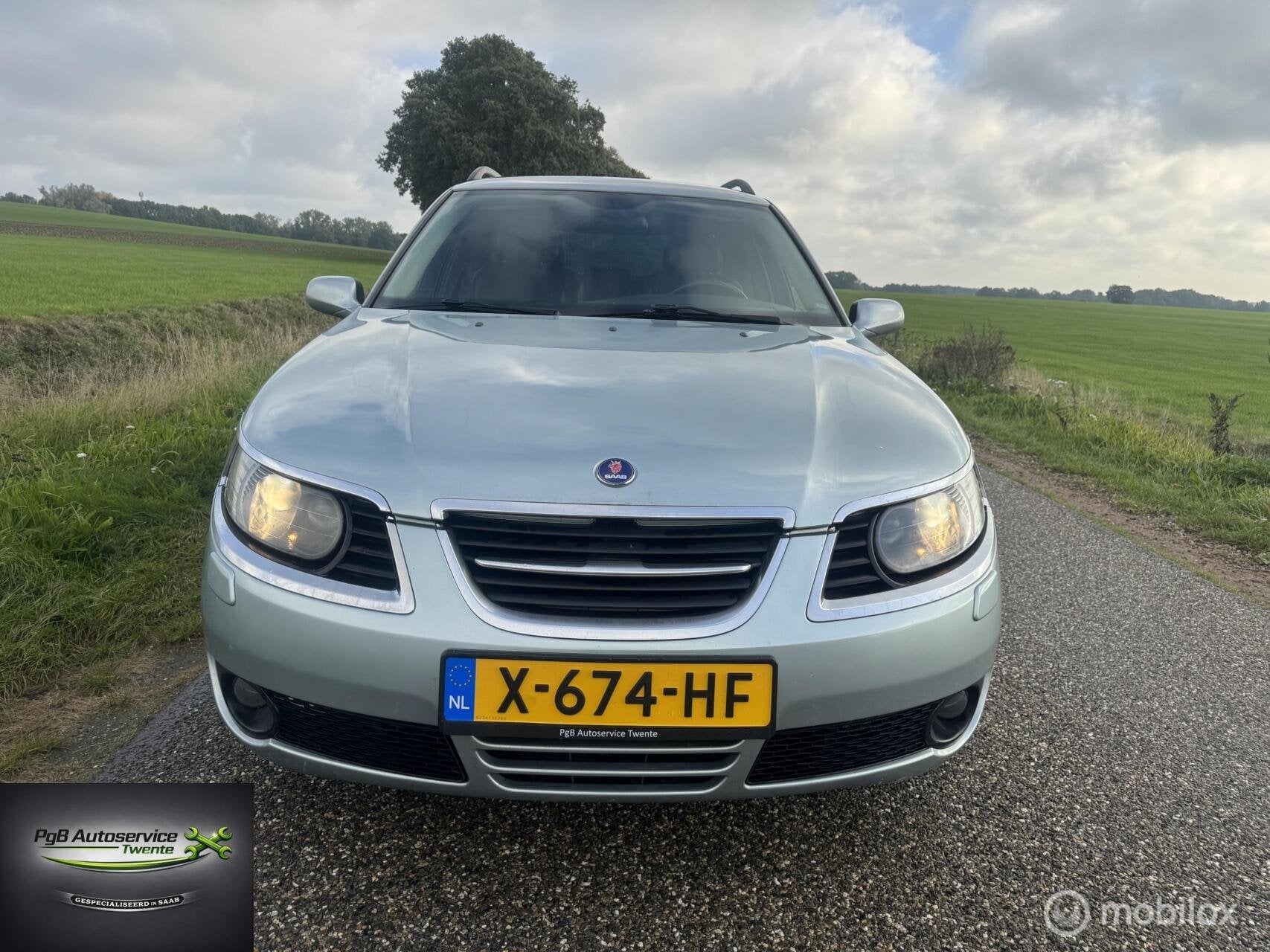 Saab 9-5 Estate 2.0t Griffin aut 2009 keurig onderhouden, Auto's, Euro 5, 4 cilinders, 150 pk, Leder