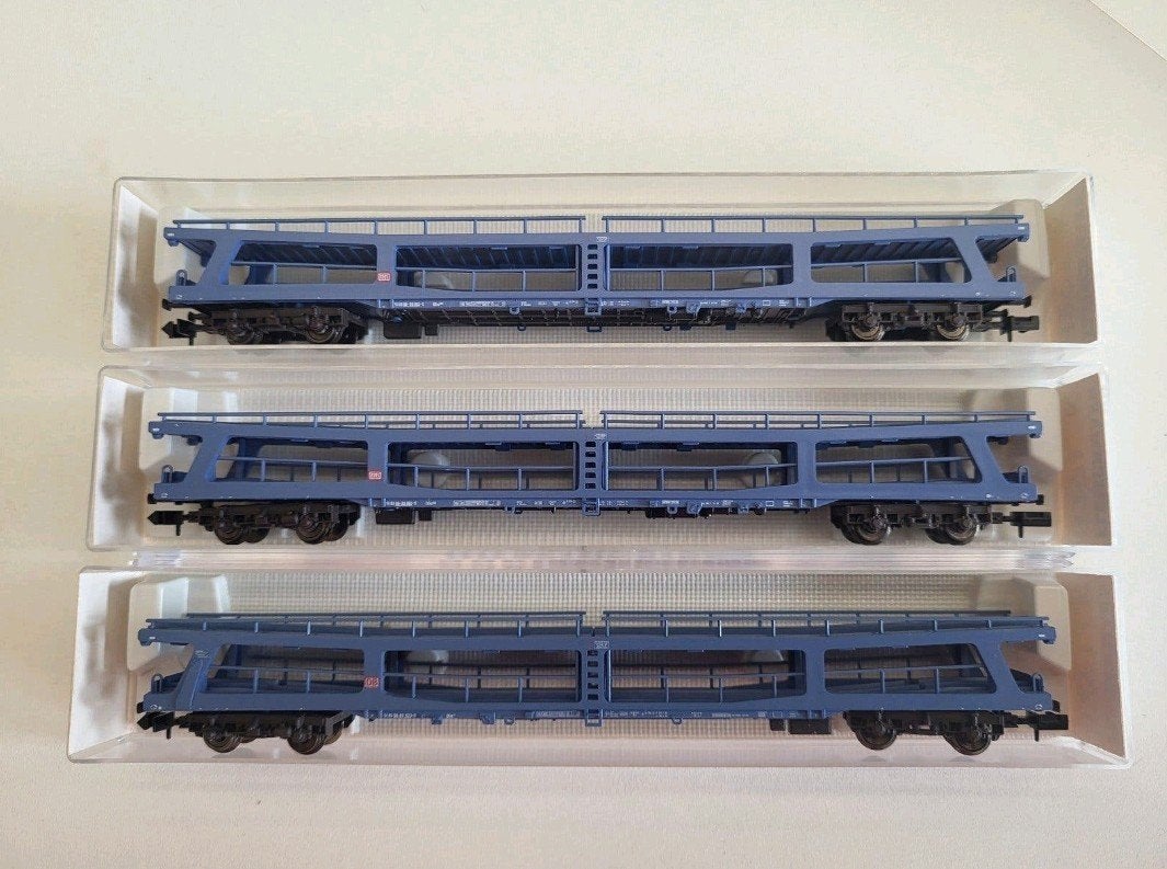3 x autotransportwagonnen van Fleischmann 8291k zonder auto', Gelijkstroom, Fleischmann, Wagon, Ophalen of Verzenden