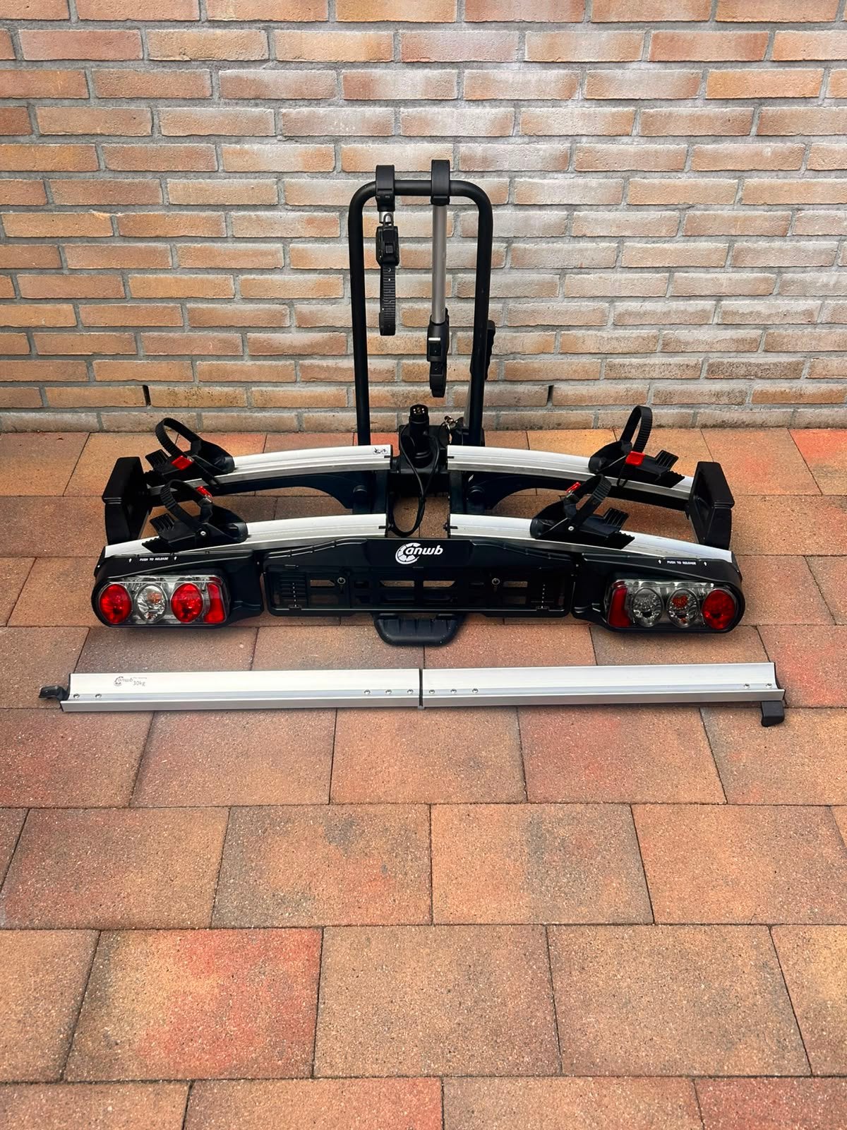 Anwb Touring Flex Plus 2, oprijgoot, kantelbaar, inklapbaar., Auto diversen, Fietsendragers, Ophalen, Gebruikt, 2 fietsen, Trekhaakdrager