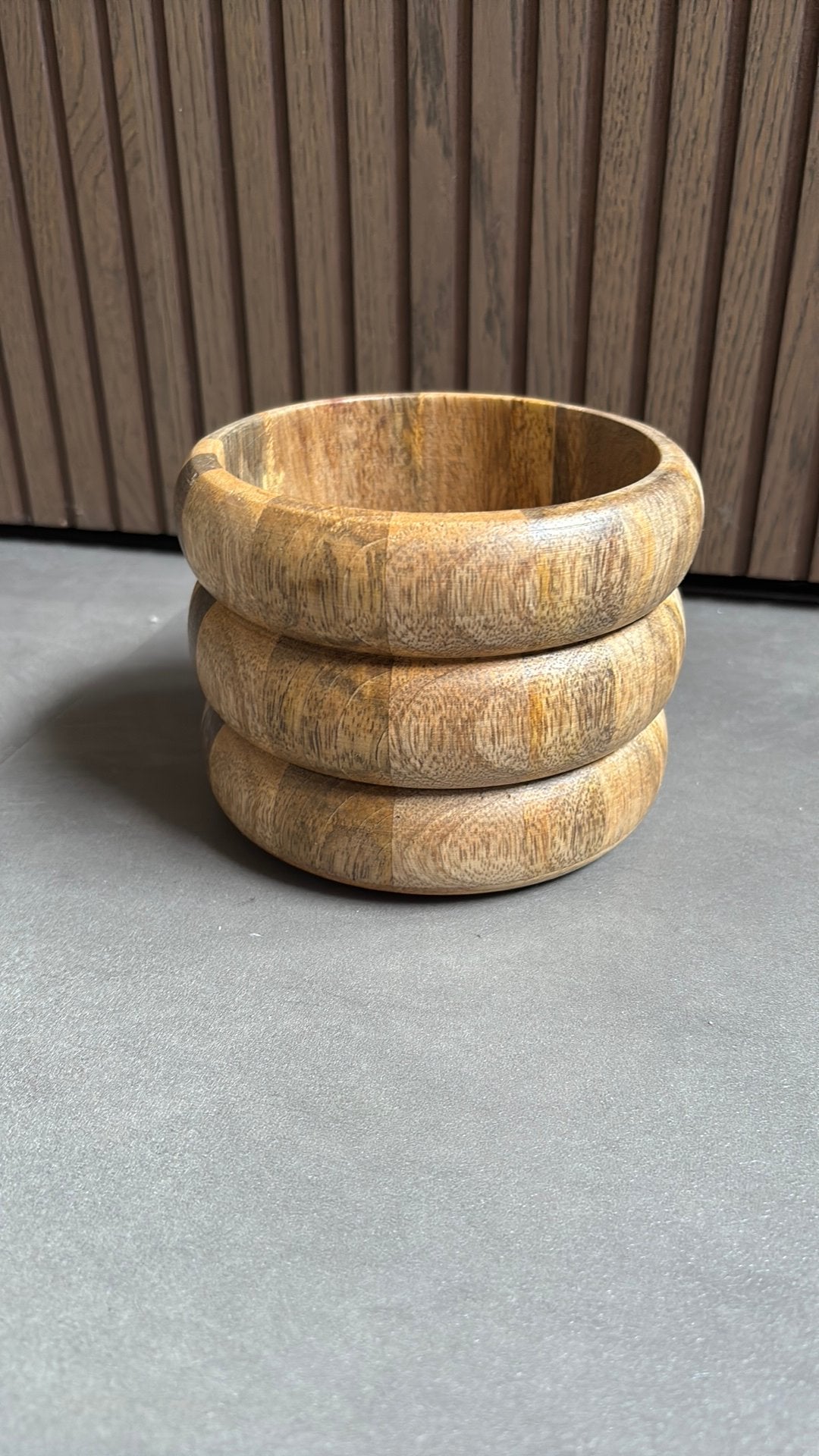 Houten decoratieve schaal / mand – naturel, ., Rond, Ophalen of Verzenden, Zo goed als nieuw