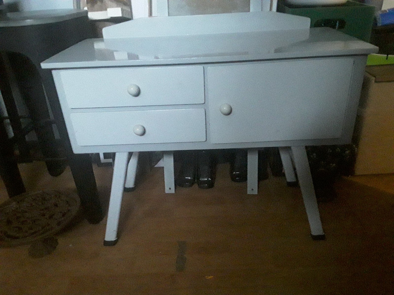 jaren 60 kaptafel met spiegel, Ophalen, Gebruikt