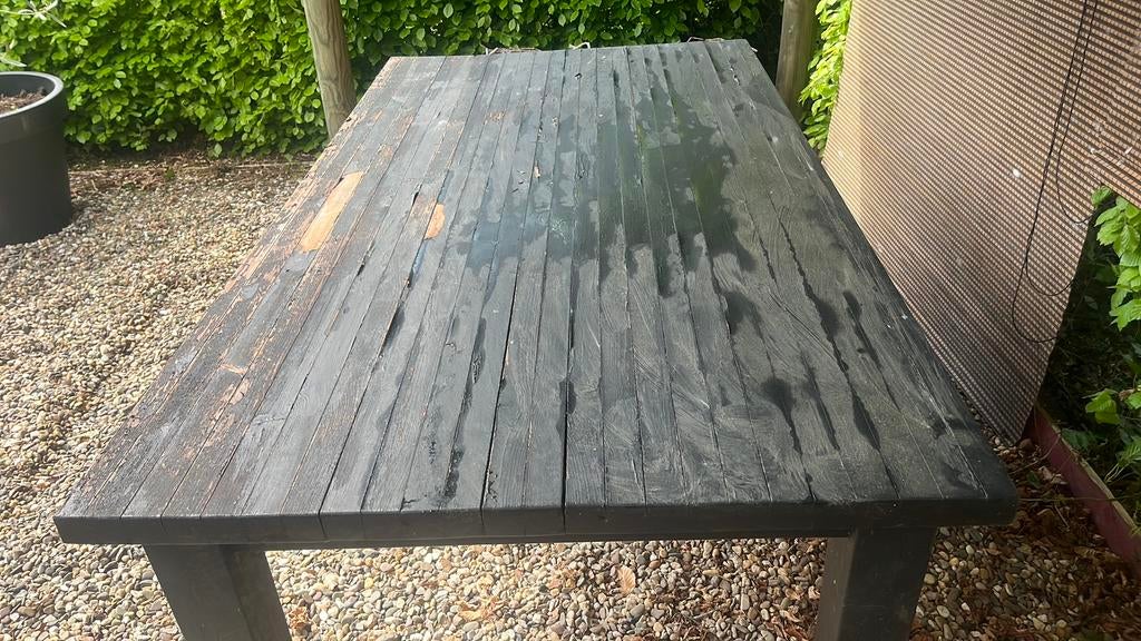 Houten tuintafel, Ophalen, Gebruikt, 100 cm of meer, 60 cm of meer