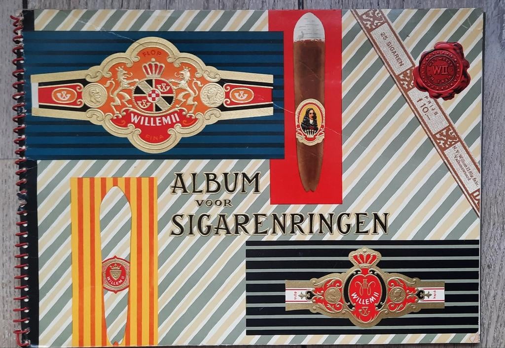 Willem 2 Sigaren bandjes verzameling+album, Ophalen of Verzenden, Gebruikt, Sigarenbandjes