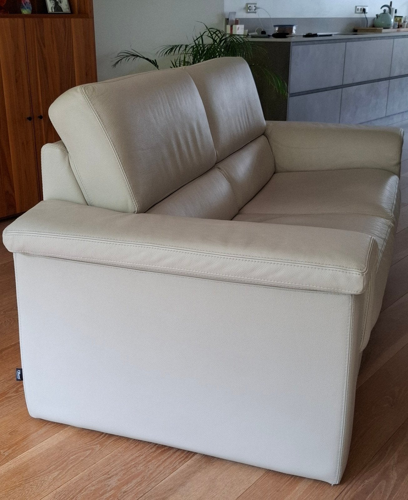 Gratis: echt leren bank, Ophalen, 150 tot 200 cm, Tweepersoons, 75 tot 100 cm