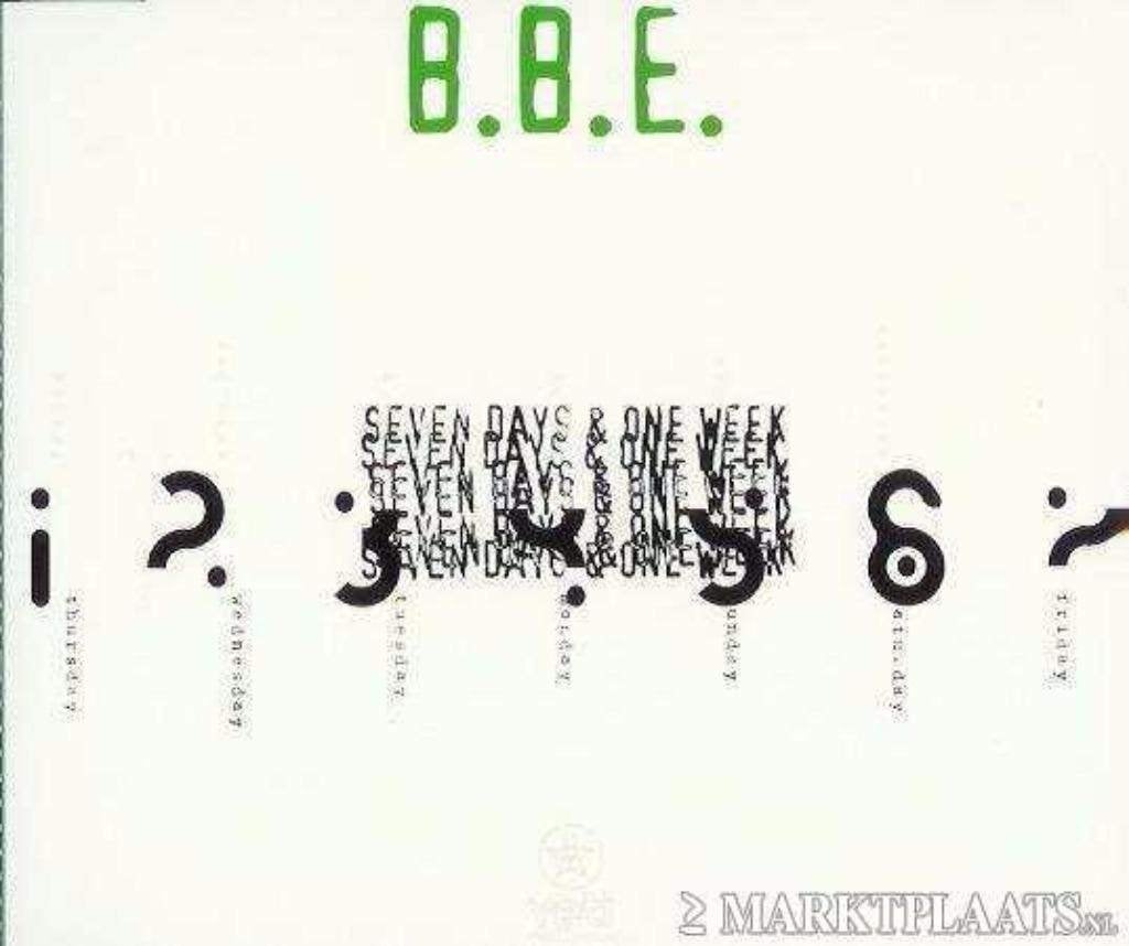B.B.E. - Seven Days & One Week, Ophalen of Verzenden, Zo goed als nieuw, Overige genres