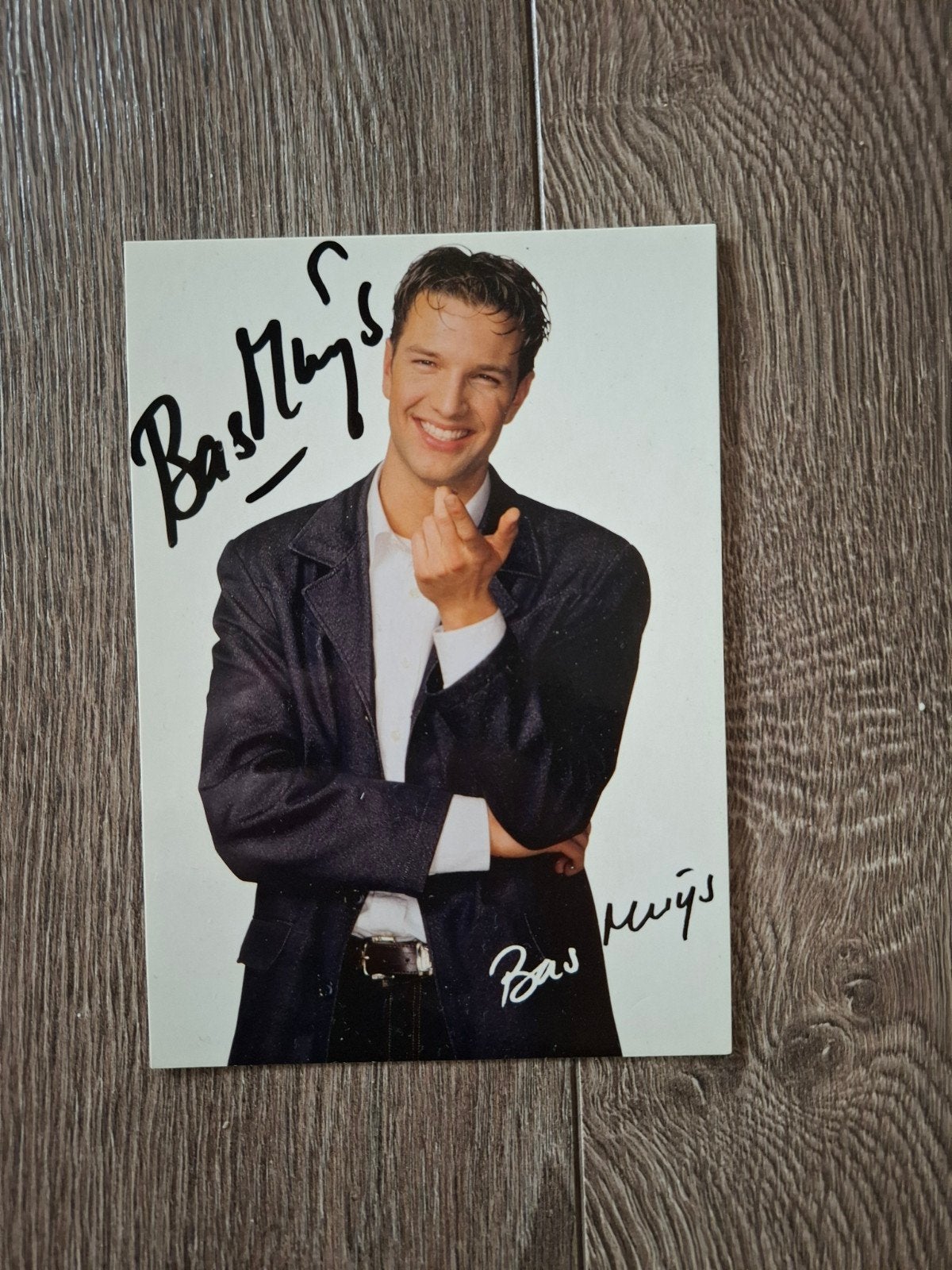 Te koop: "Strooikaart" Bas Muijs (GTST), Verzamelen, Ophalen, Zo goed als nieuw, Tv, Foto of Kaart