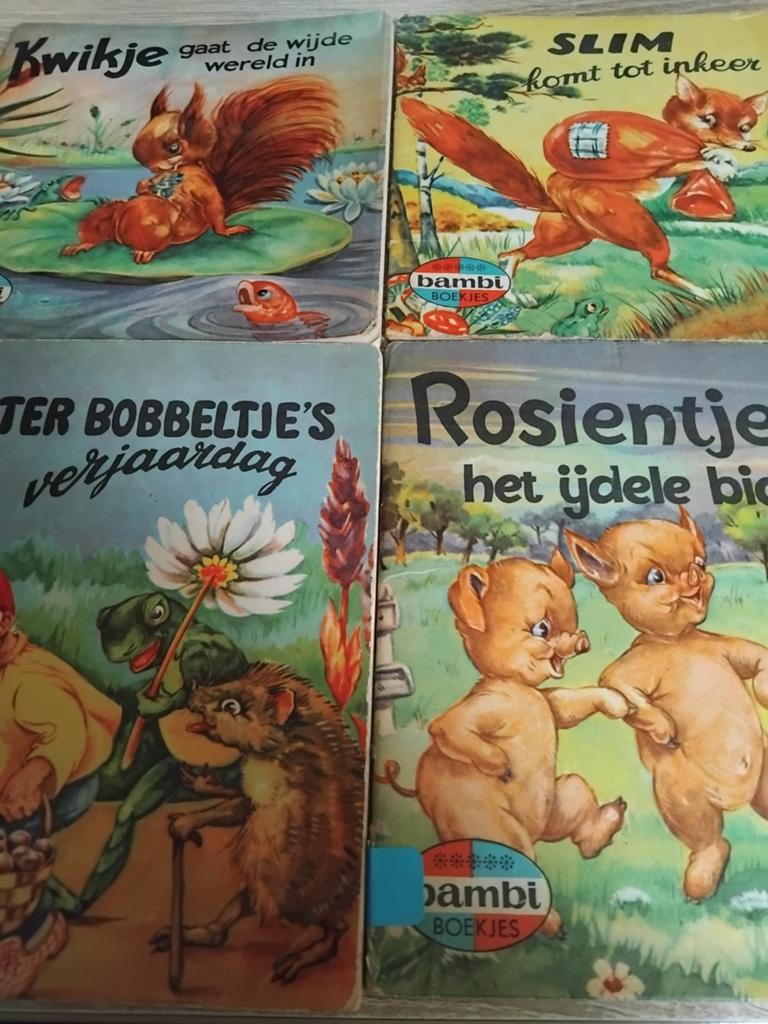 Vintage Bambi Boekjes: Kwikje, Slim, Bobbeltje, Rosientje, Ophalen of Verzenden, Gelezen, Onbekend, 3 tot 4 jaar