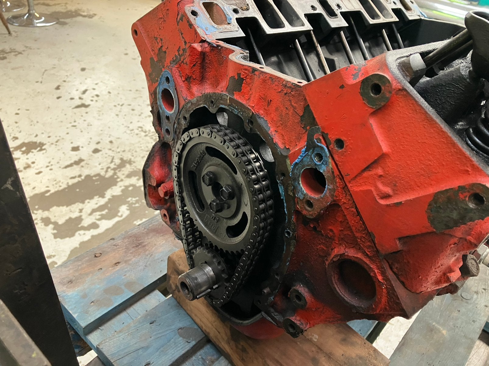 Chevy 305 motor met gietnummer 355909 voor revisie, Auto-onderdelen, Ophalen, Chevrolet, Gebruikt, Usa