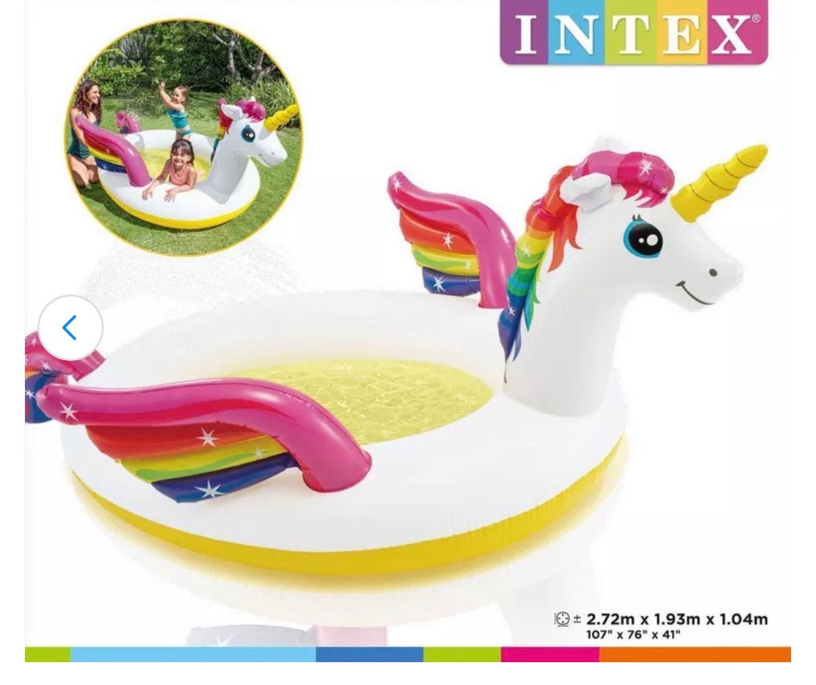 Unicorn Zwembad - Opblaasbaar Bad intex, Gebruikt, Opblaaszwembad, Ophalen of Verzenden, 200 tot 400 cm