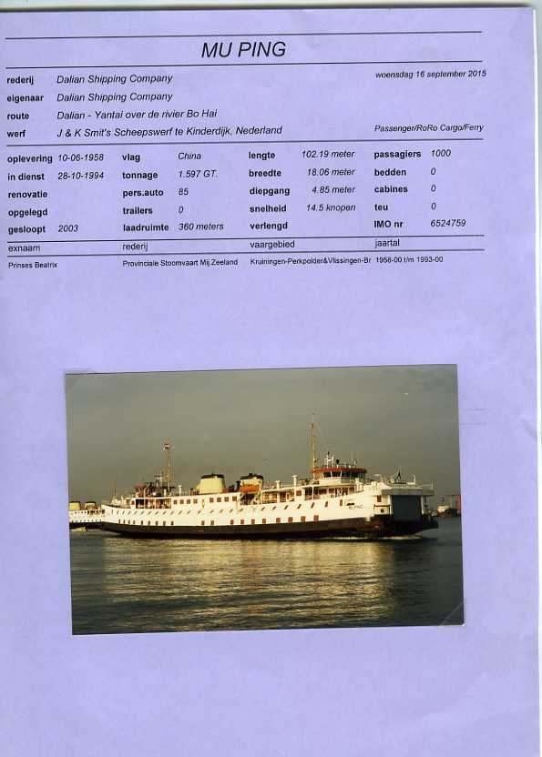 scheepvaart-mu ping/prinses beatrix-ex PSD-kinderdijk geb-3x, Ophalen of Verzenden, Zo goed als nieuw, Motorboot, Boek of Tijdschrift
