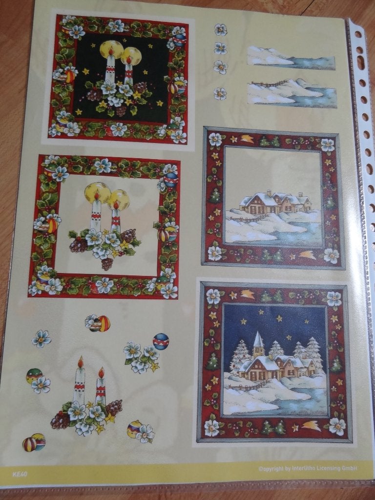 k56 knipvel kersthuisjes kaarsen, Hobby en Vrije tijd, Ophalen of Verzenden, Nieuw, Kerst, Knipvel