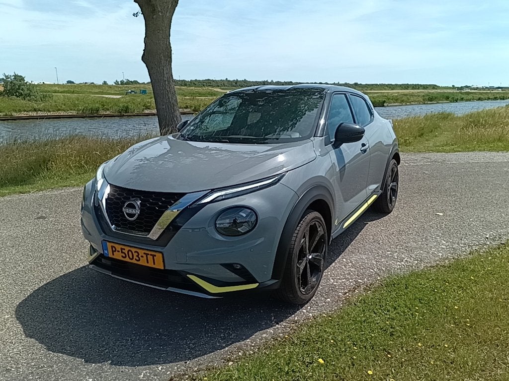 Nissan Juke 1.0 Dig-t 117pk 2022 automaat , kiiro, Grijs, Auto's, 1250 kg, Euro 6, 4 cilinders, Overige bekleding