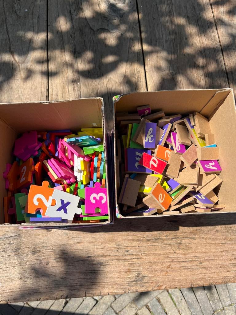 Educatieve puzzels: cijfers en letters, Ophalen of Verzenden, Gebruikt, Puzzelen