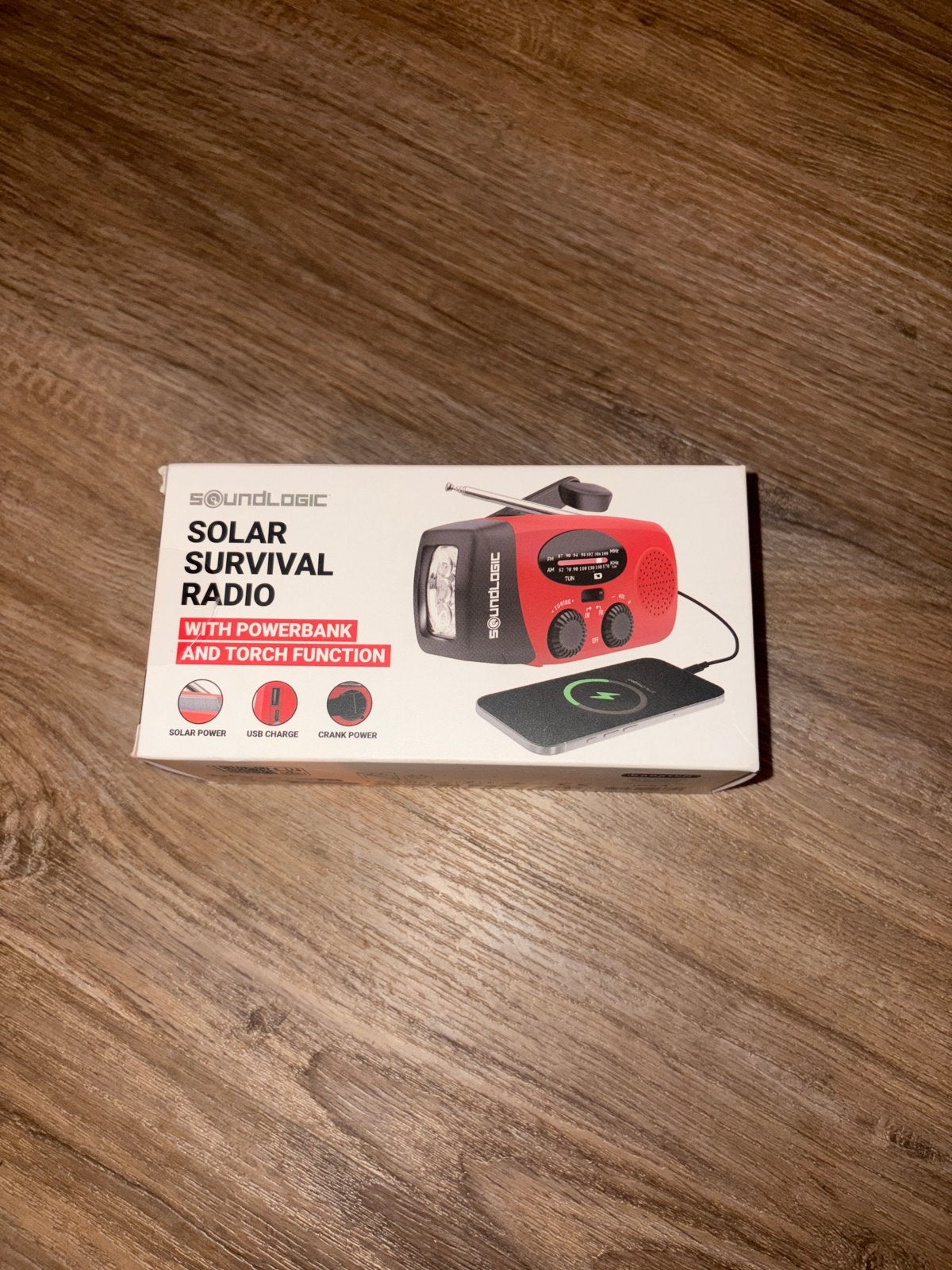 Soundlogic Solar Survival Radio met Powerbank en Zaklamp, Ophalen of Verzenden, Nieuw, Radio
