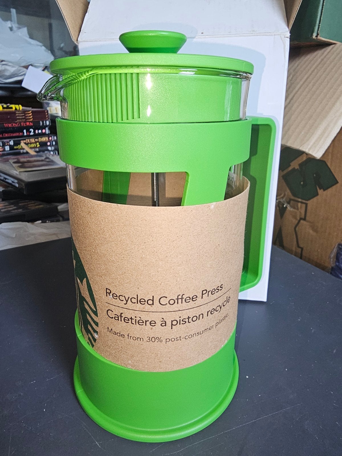 Starbucks Bodum Recycled French Press - Groen, Overige modellen, 10 kopjes of meer, Nieuw, Gemalen koffie
