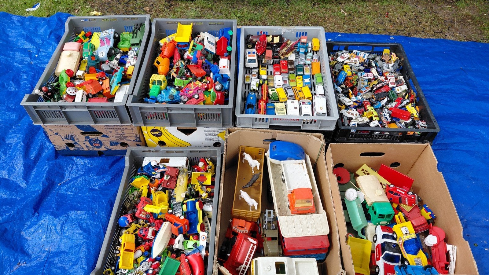 Vintage partij modelauto's plastic siku matchbox veel meer, Ophalen of Verzenden, Gebruikt