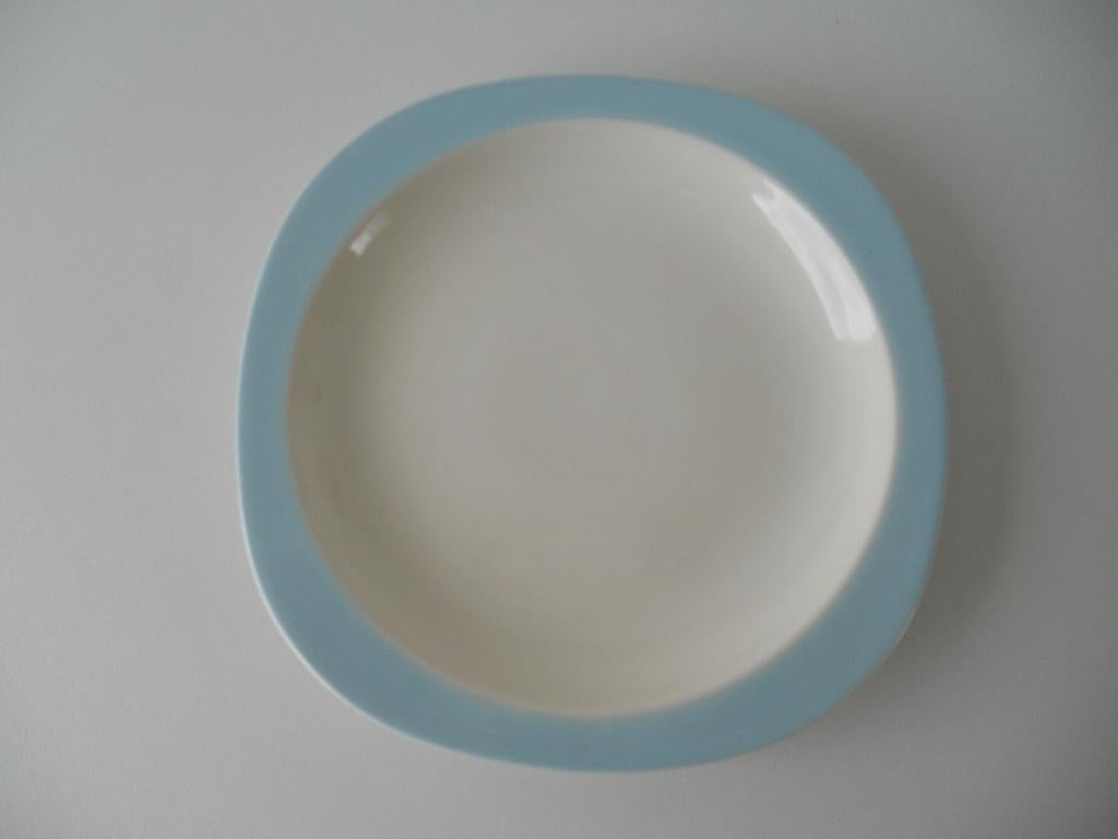 Regout gebaksbordje lichtblauw, Ophalen of Verzenden