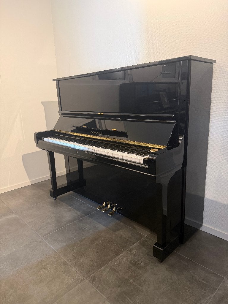 Yamaha U3, Zwart, Ophalen of Verzenden, Zo goed als nieuw, Piano
