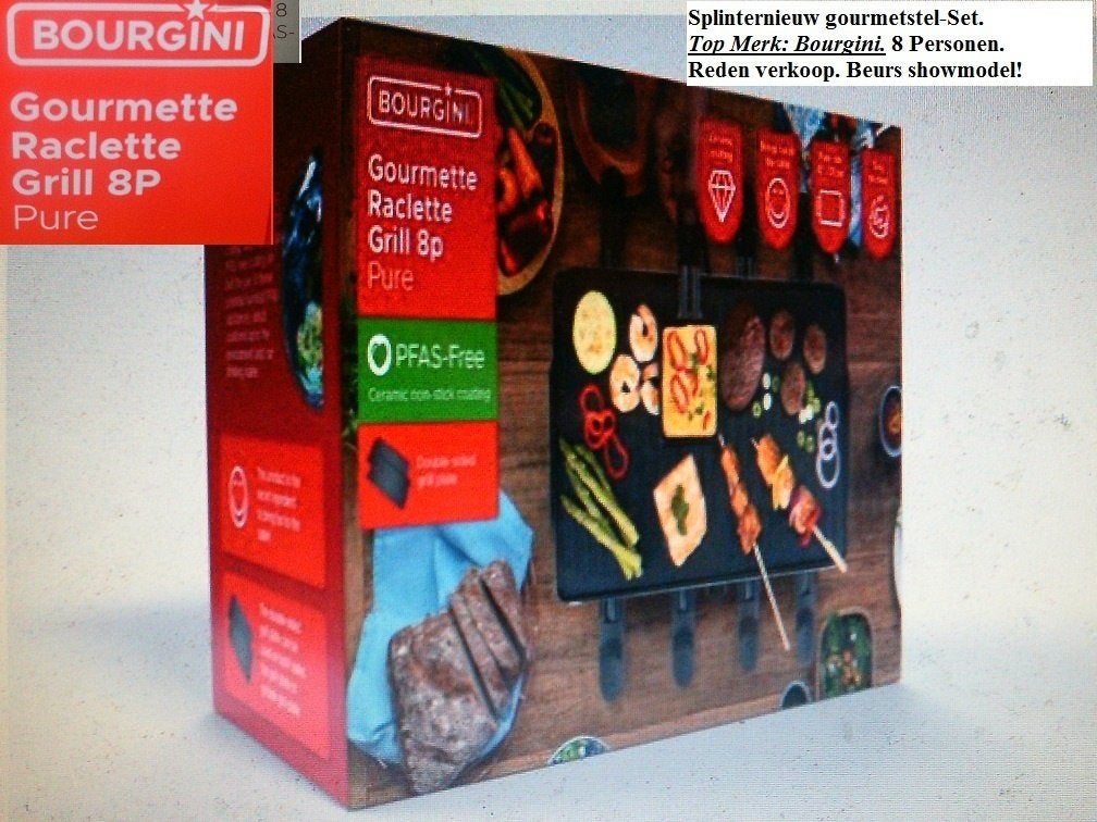 Nieuw.Gourmetset.Gourmetstel.Grill.Merk.Bourgini.(8)Persoons, Ophalen of Verzenden, Nieuw, 8 personen of meer