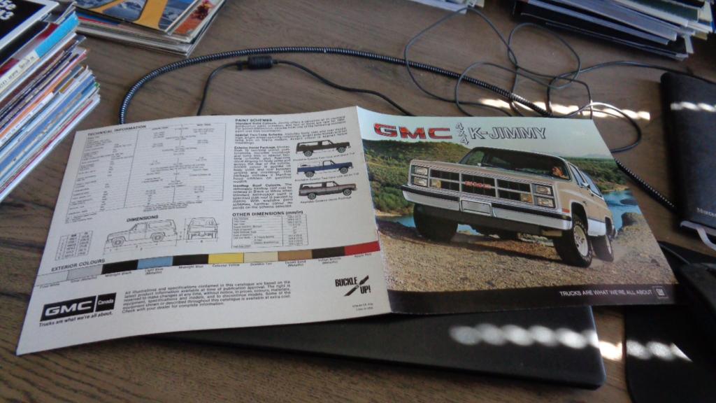 ZELDZAME USA Folder  GMC 4x4  K - JIMMY      1984, Verzenden, Nieuw, Overige merken