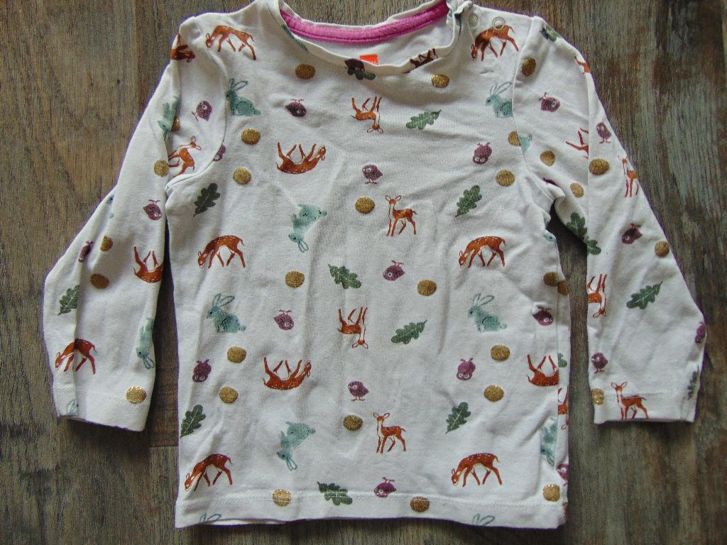 Hema longsleeve herten / konijn maat 86 T-shirt lang mouw, Gebruikt, Meisje, Ophalen of Verzenden, Hema