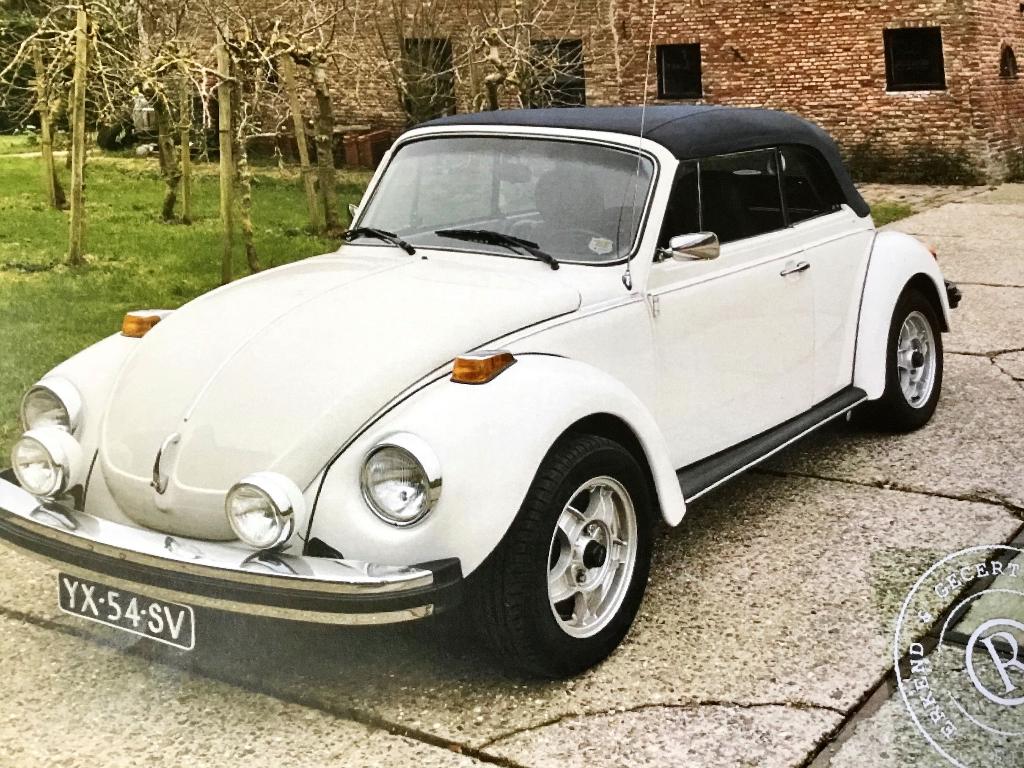Zeldzame mooie VW kever cabrio, Beetle (Kever), Cabriolet, 1600 cc, Wit