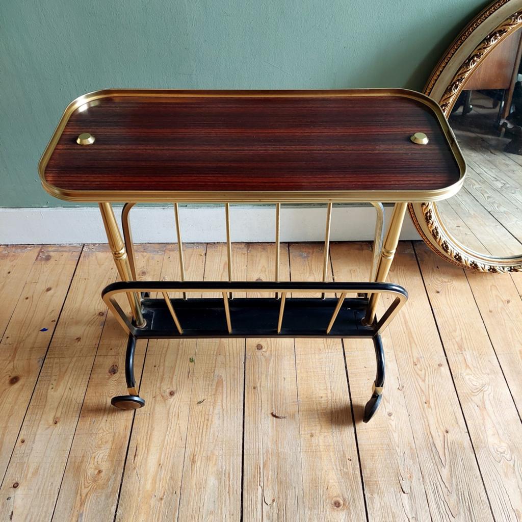 Lucky Vintage MB Italy trolley Ico & Luisa Parisi rosewood, Ophalen, Gebruikt, ., Metaal