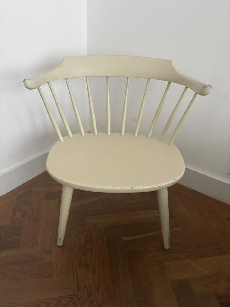 Vintage spijlenstoel fauteuil Yngve Ekström stolab jaren 50, Huis en Inrichting, Stoelen, Ophalen, Gebruikt, Eén