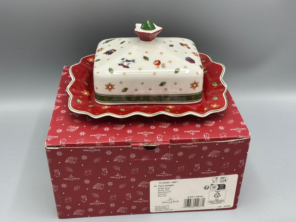 Villeroy&Boch botervloot kerst nieuw, Nieuw, Ophalen of Verzenden, Overige stijlen, Porselein