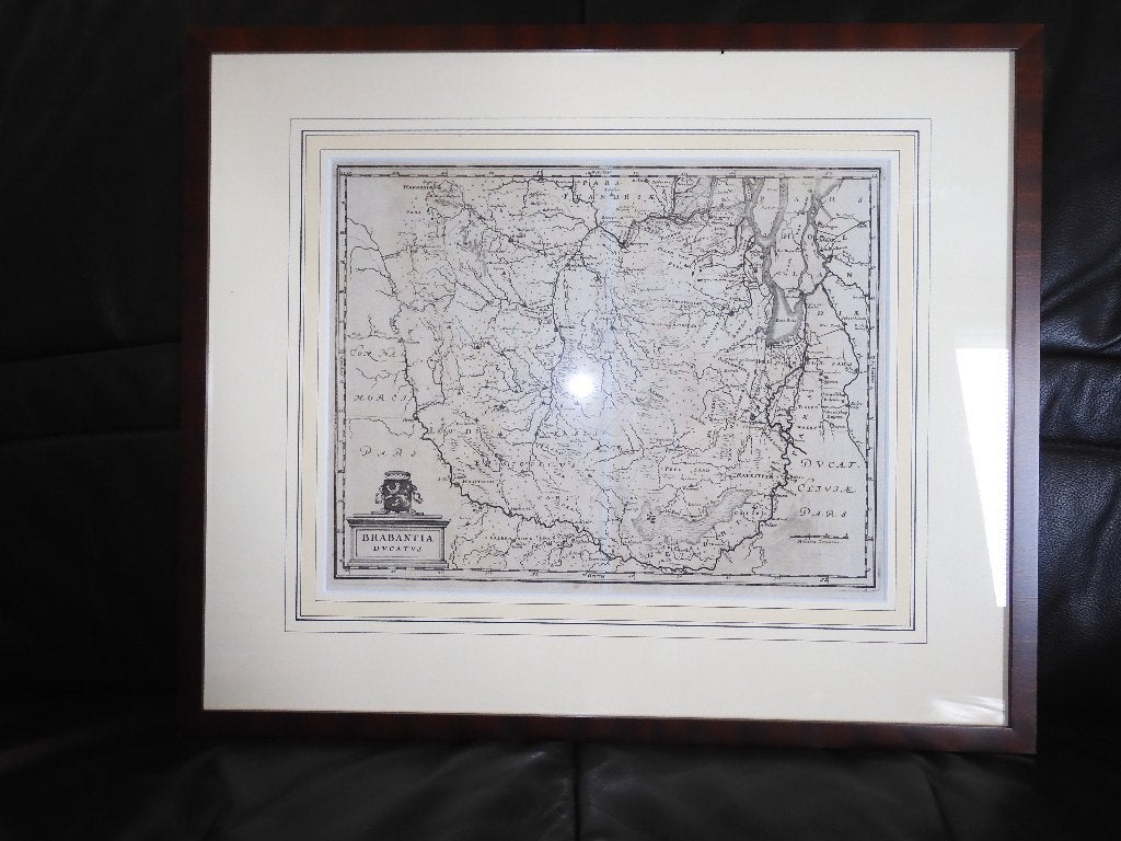 Hertogdom Brabant, Caspar Merian, 1654, Brabantia Ducatus, Gelezen, Voor 1800, Ophalen of Verzenden, Landkaart