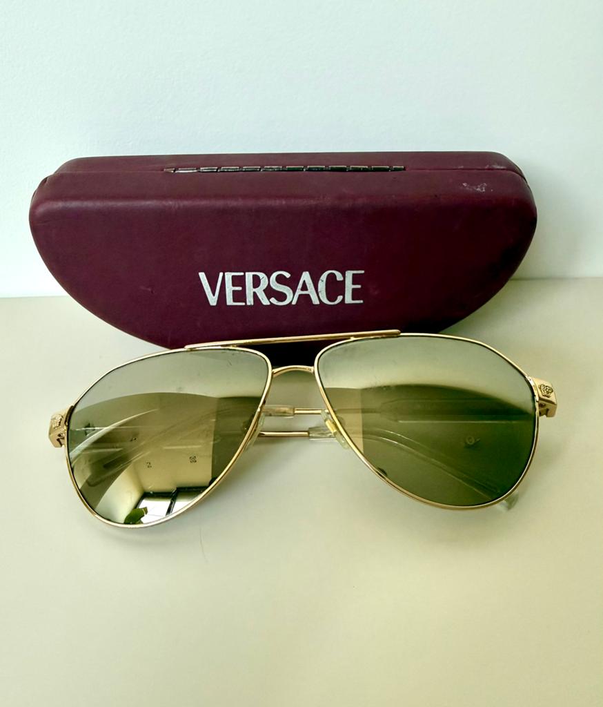 Versace VE 2223 heren pilotenzonnebril, Ophalen of Verzenden, Zonnebril, Overige merken