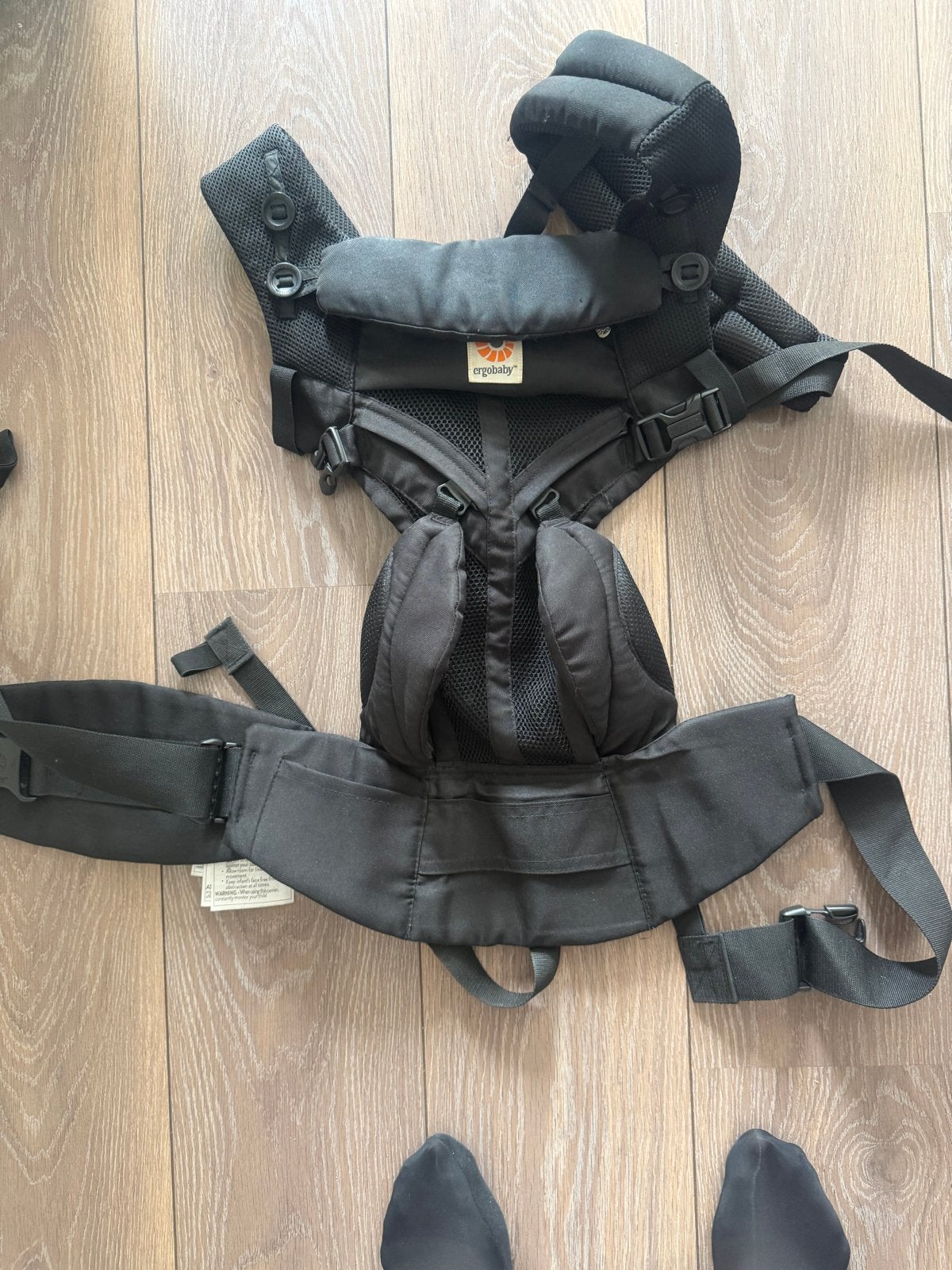 Ergobaby Omni 360 Cool Air Mesh Draagzak - Zwart, Ophalen, Zo goed als nieuw, Buik, Rug of Zij, Draagzak