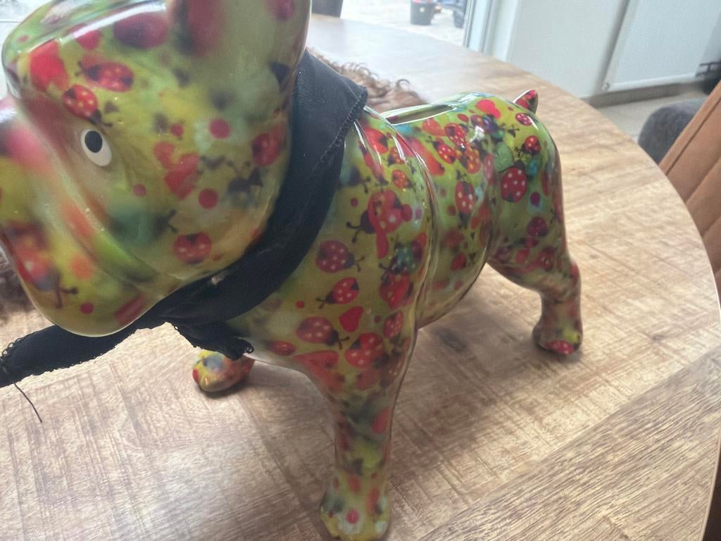 Spaarpot Franse Bulldog merk pomme pidou, Verzamelen, Ophalen of Verzenden, Zo goed als nieuw, Steen, Aardewerk of Keramiek, Dier