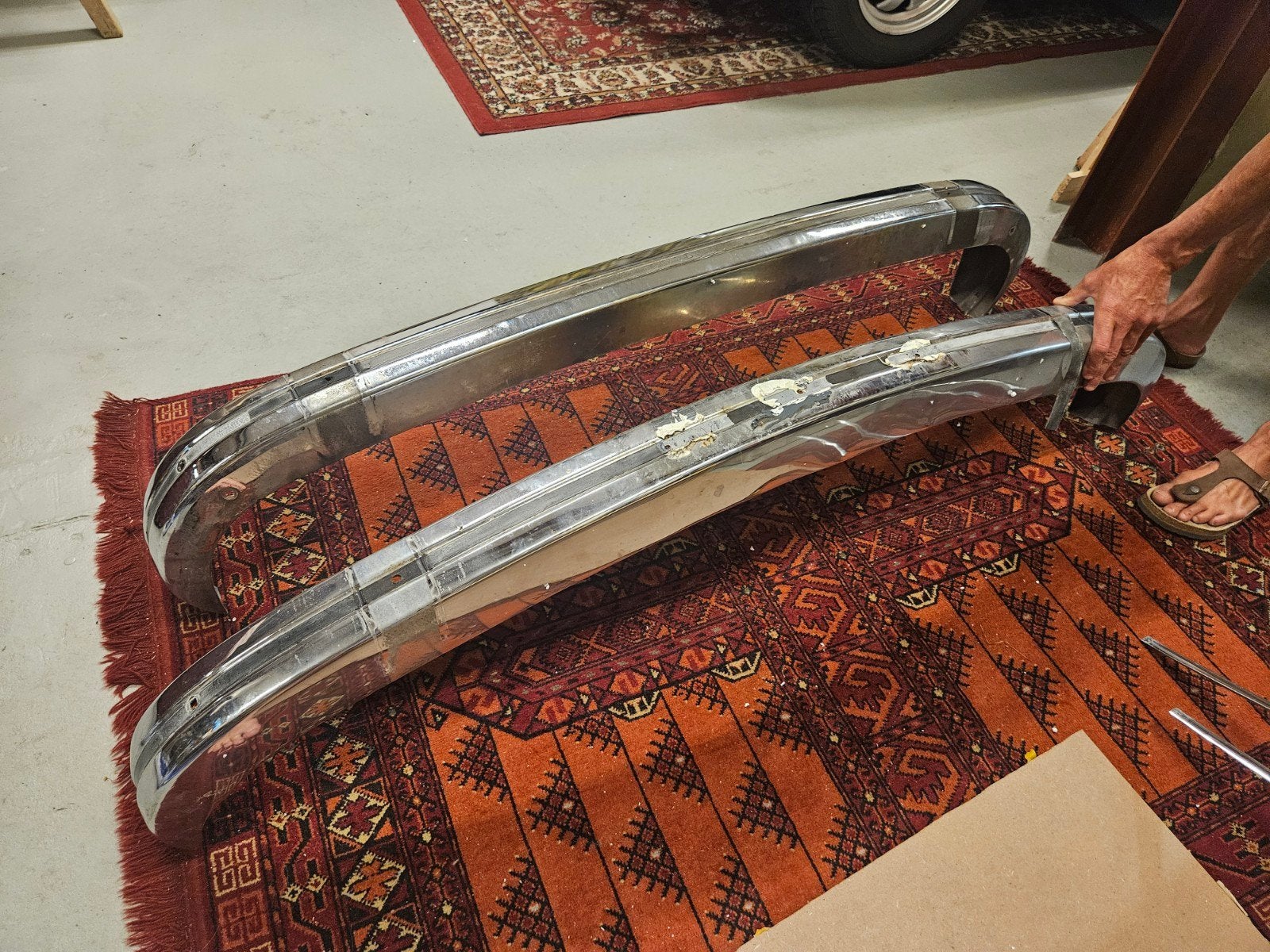 Volkswagen Karmann Ghia bumpers (set), Ophalen, Gebruikt, Volkswagen, Bumper