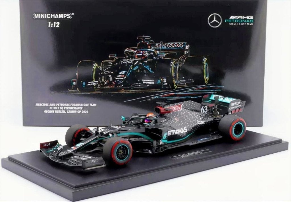 Minichamps 1:12 Mercedes-AMG W11 George Russell Sakhir 2020, Ophalen, Nieuw, Formule 1